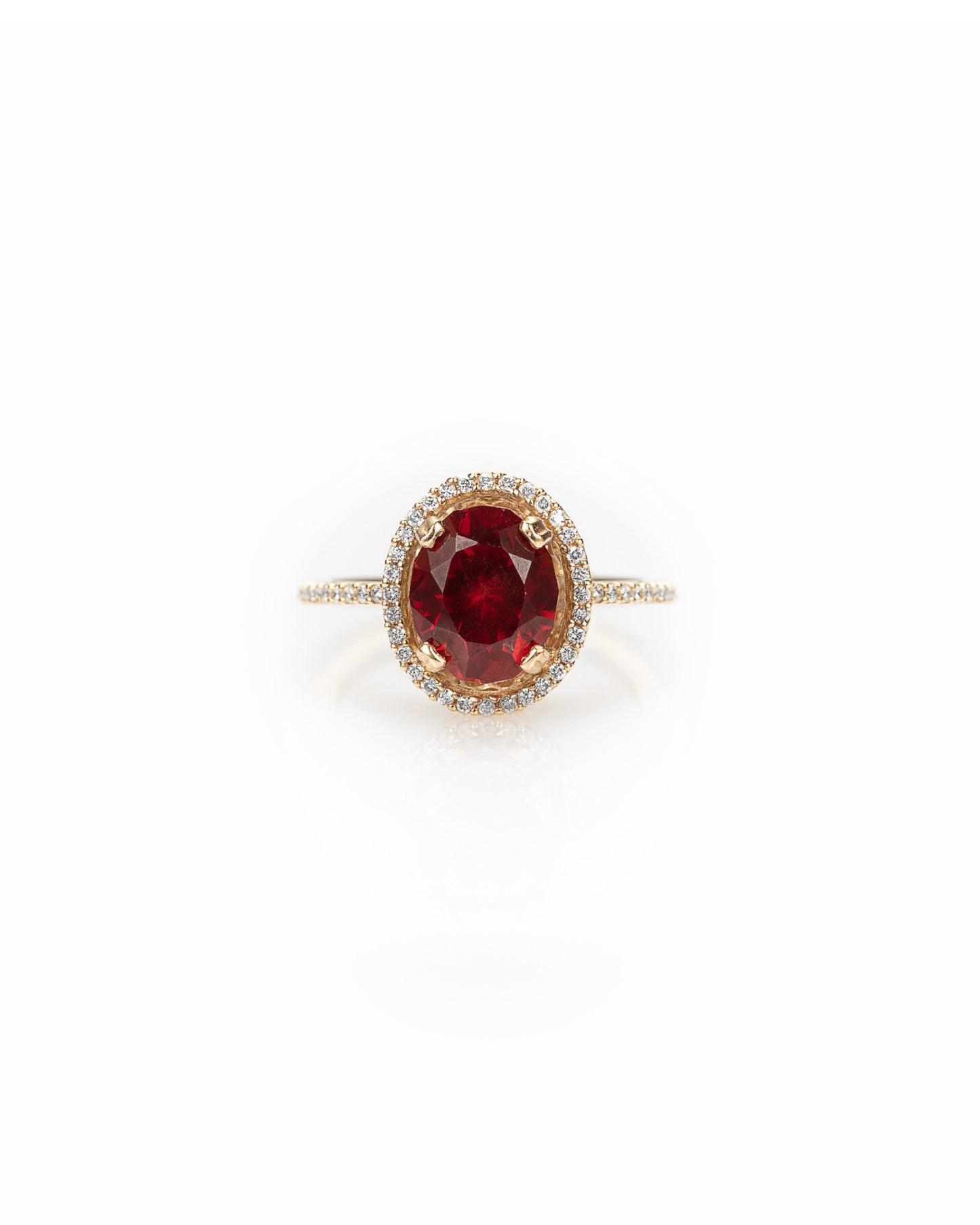 TRIO OF COLOURED GEMSTONES, DIAMONDS & YELLOW GOLD RINGS
