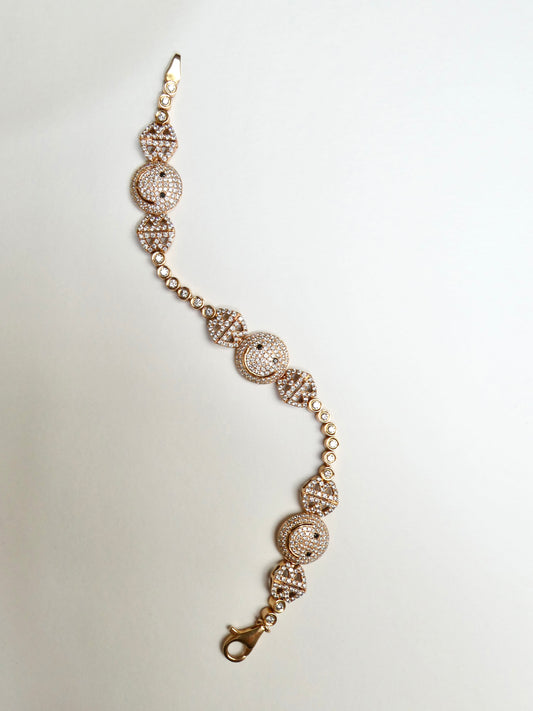 LORRAINE SCHWARTZ 'BE HAPPY' ROSE GOLD & DIAMOND BRACELET, 21st CENTURY