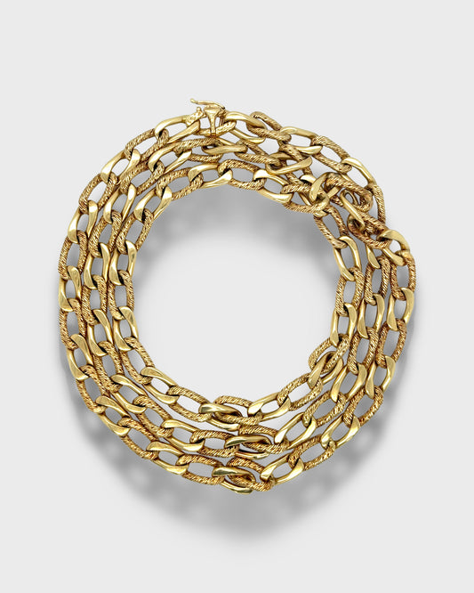 GEORGES LENFANT YELLOW GOLD SAUTOIR NECKLACE