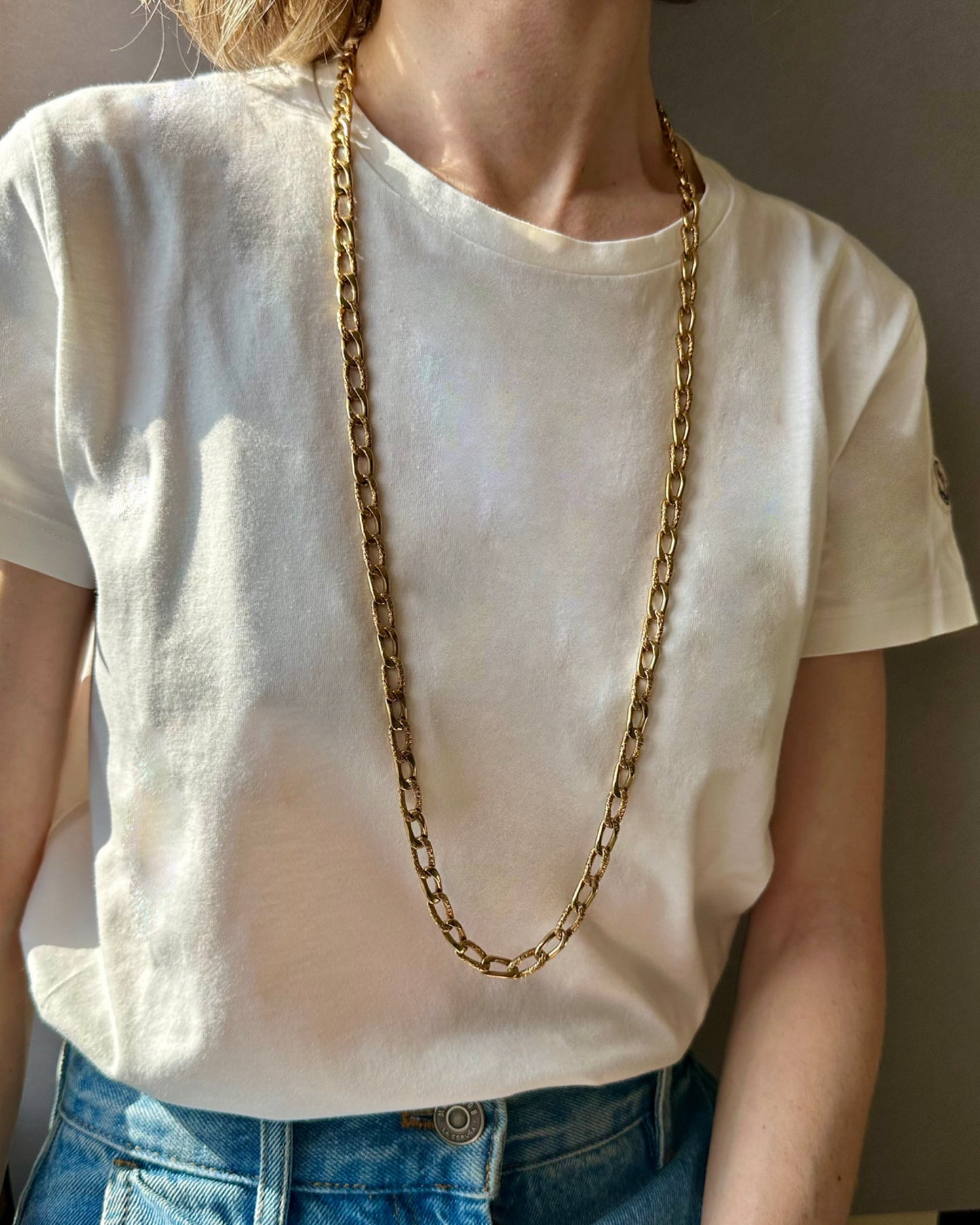 GEORGES LENFANT YELLOW GOLD SAUTOIR NECKLACE