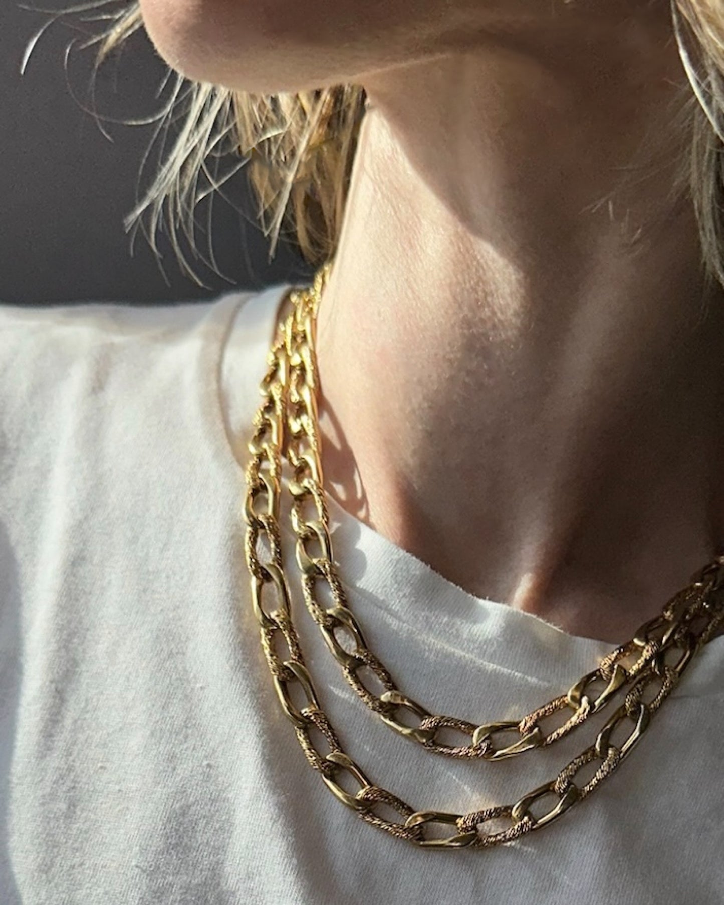 GEORGES LENFANT YELLOW GOLD SAUTOIR NECKLACE