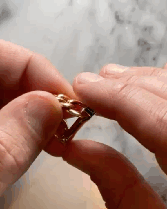 CARTIER SAPPHIRE & GOLD CHAIN CUFFLINKS
