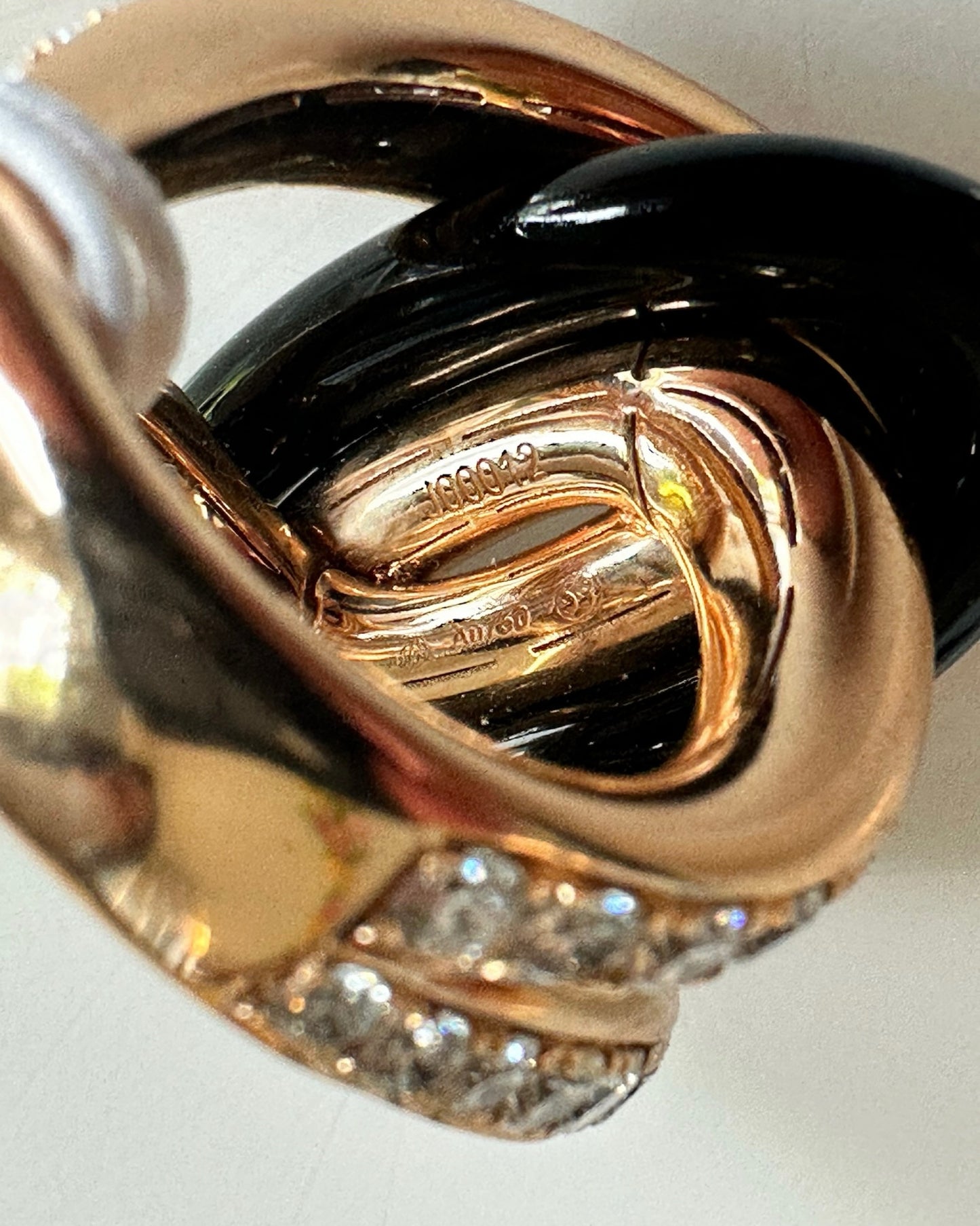 FAWAZ GRUOSI DIAMONDS, CERAMIC & ROSE GOLD RING, 2022