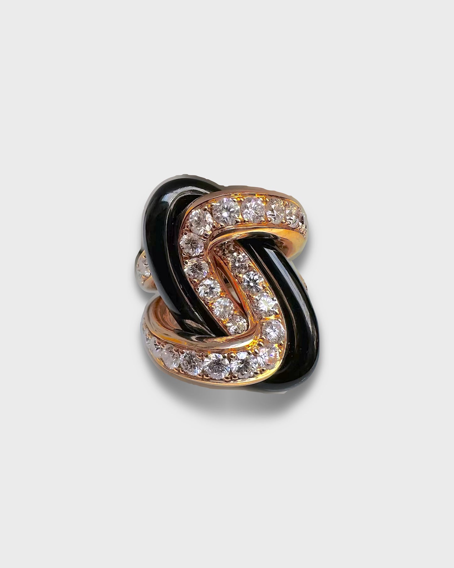 FAWAZ GRUOSI DIAMONDS, CERAMIC & ROSE GOLD RING, 2022
