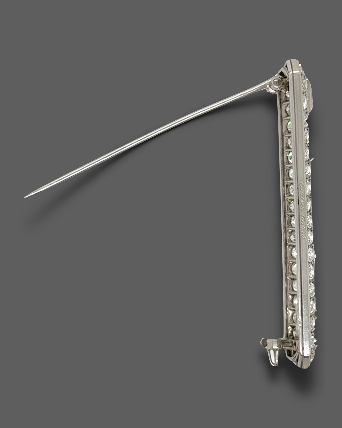 CARTIER PARIS DIAMOND & PLATINUM BROOCH, 1930s