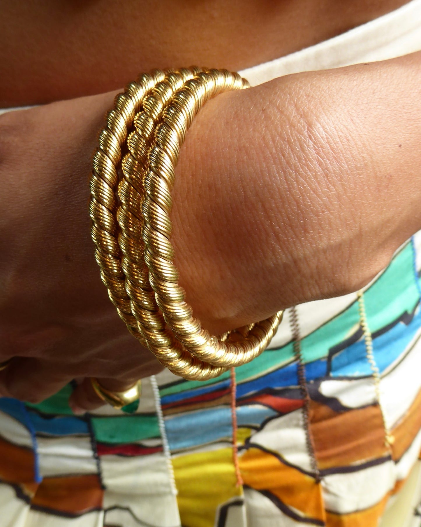 THREE VAN CLEEF & ARPELS YELLOW GOLD BRACELETS
