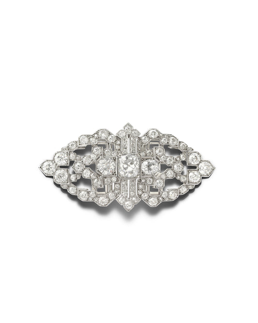 ART DÉCO DIAMOND & PLATINUM TRIPLE BROOCH, 1920s