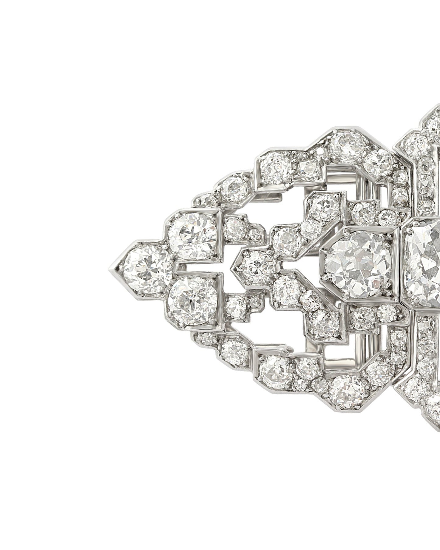 ART DÉCO DIAMOND & PLATINUM TRIPLE BROOCH, 1920s