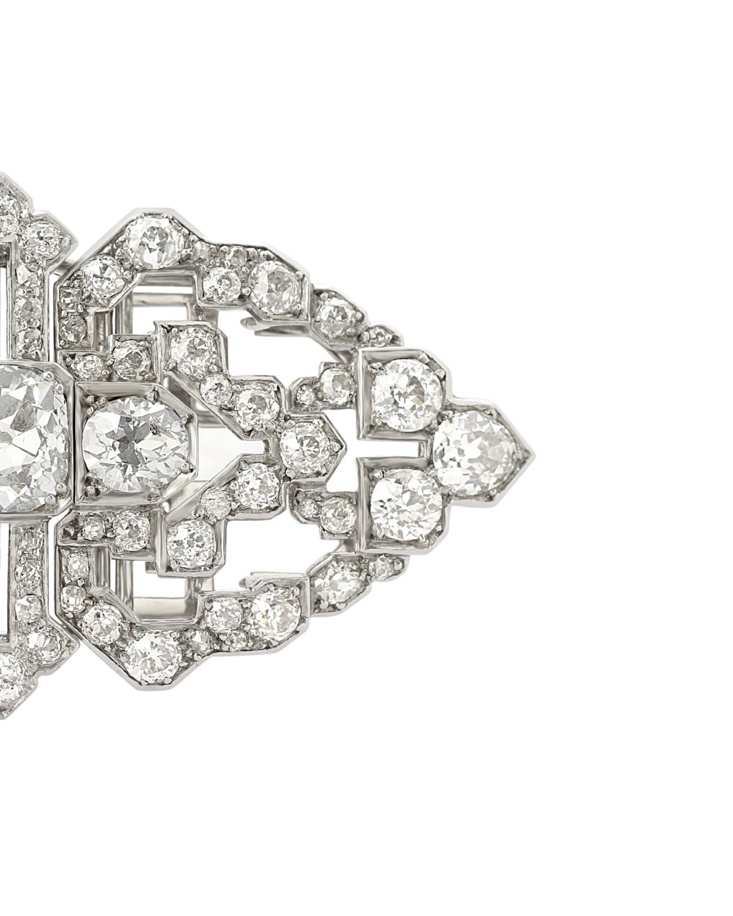 ART DÉCO DIAMOND & PLATINUM TRIPLE BROOCH, 1920s