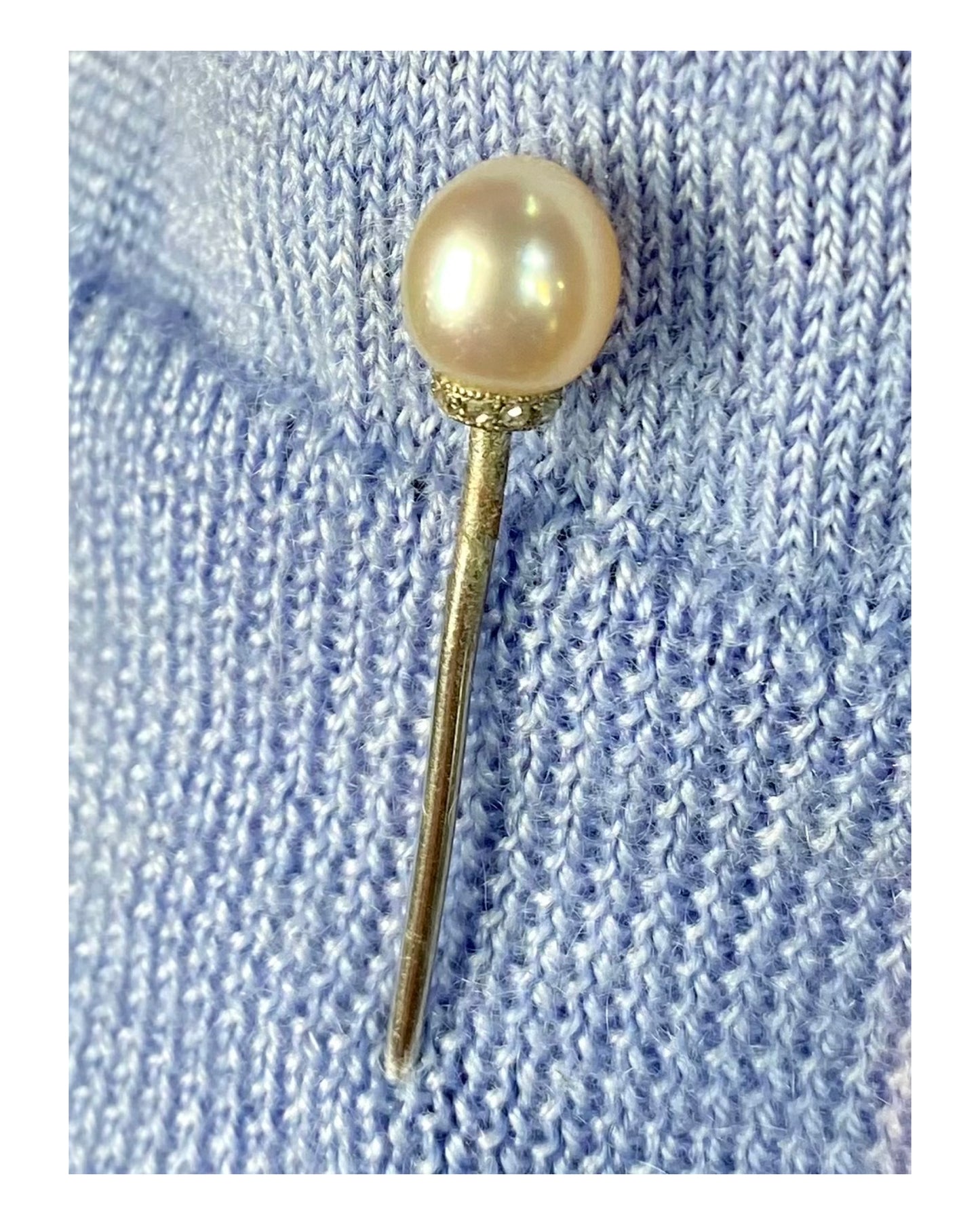 PEARL, DIAMOND & PLATINUM TIEPIN, 1910s