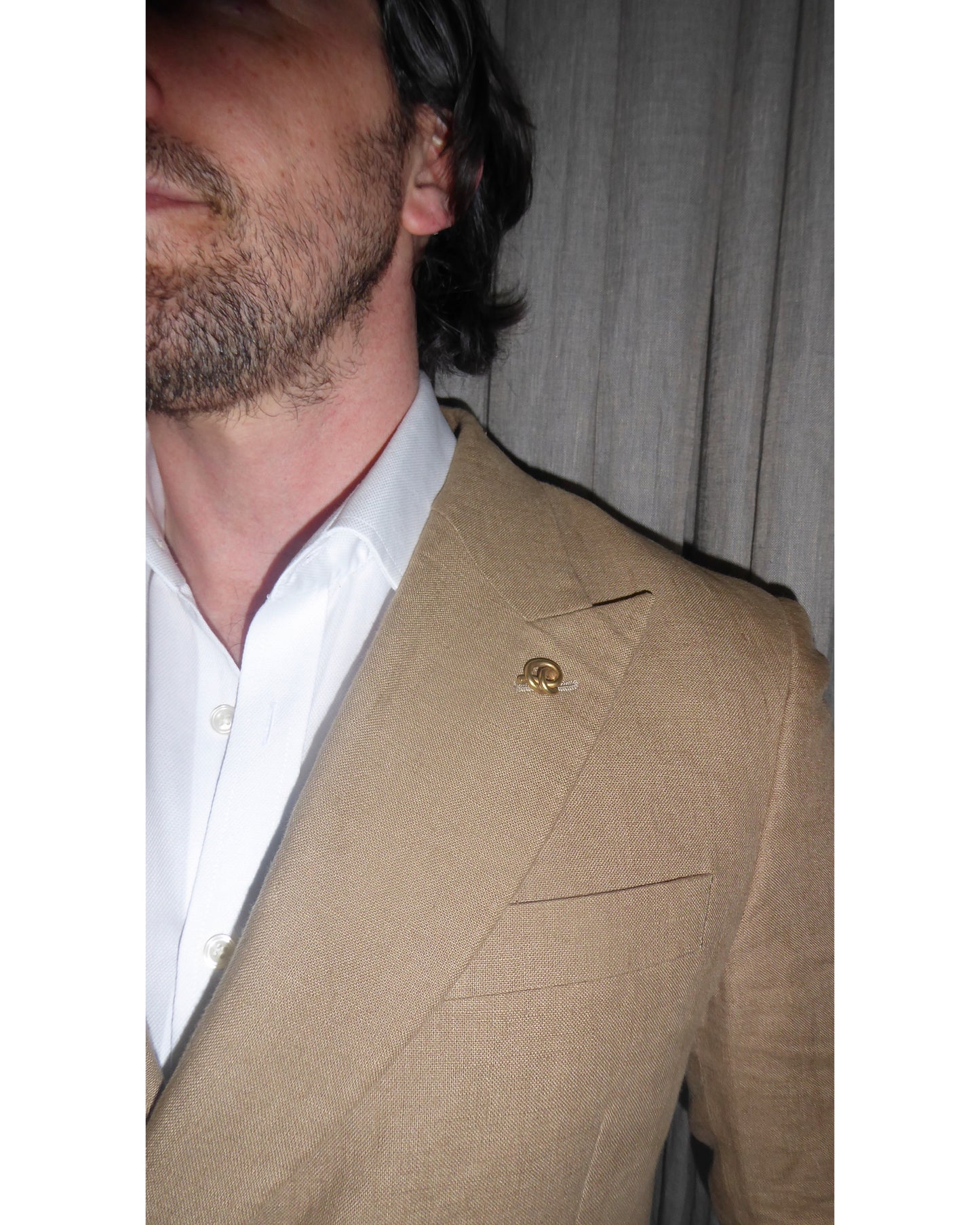 VICTORIAN YELLOW GOLD LOVE KNOT TIE PIN, 1900s