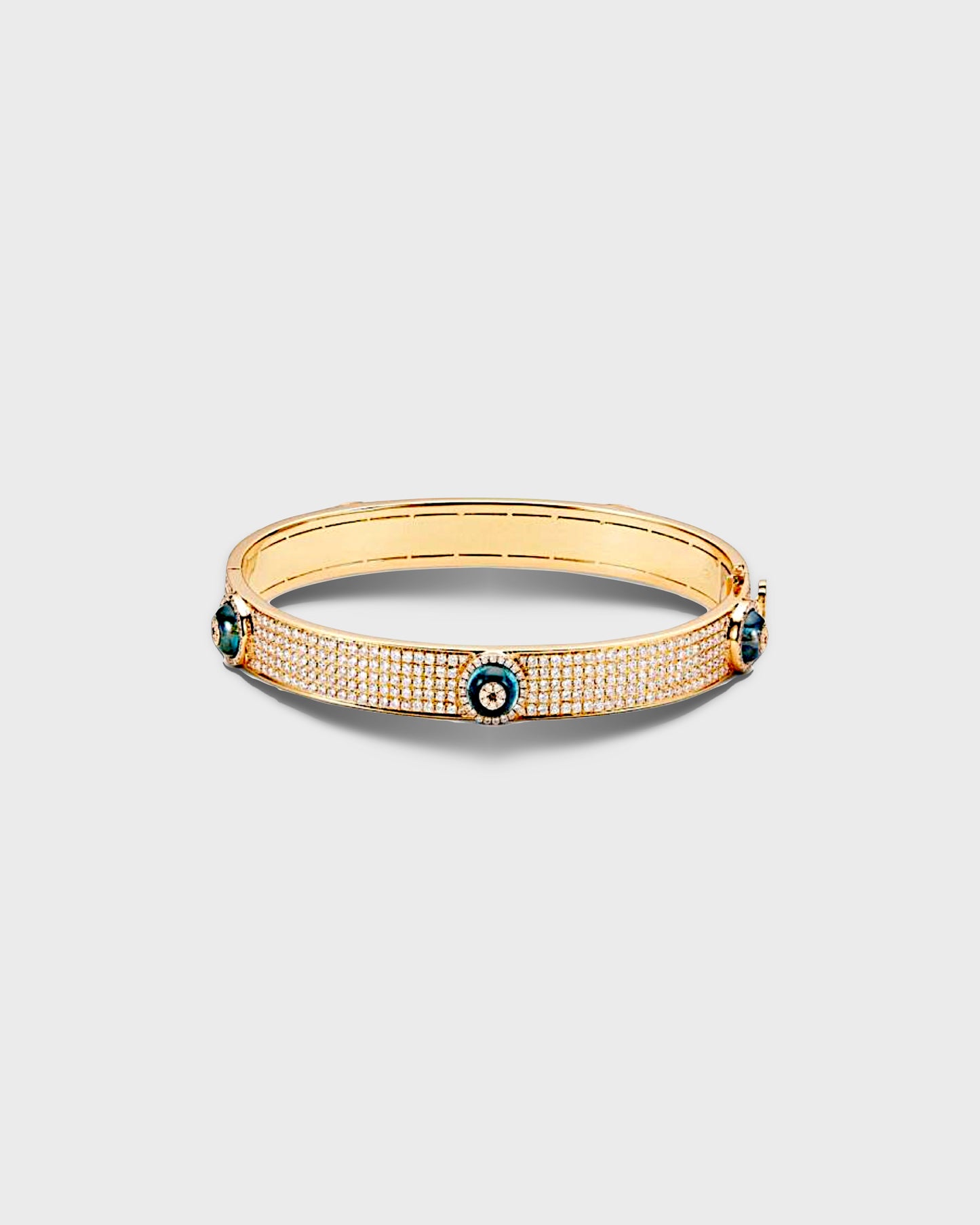 LORRAINE SCHWARTZ 'AGAINST EVIL EYE' TOPAZ, DIAMONDS & ROSE GOLD CUFF, 2020