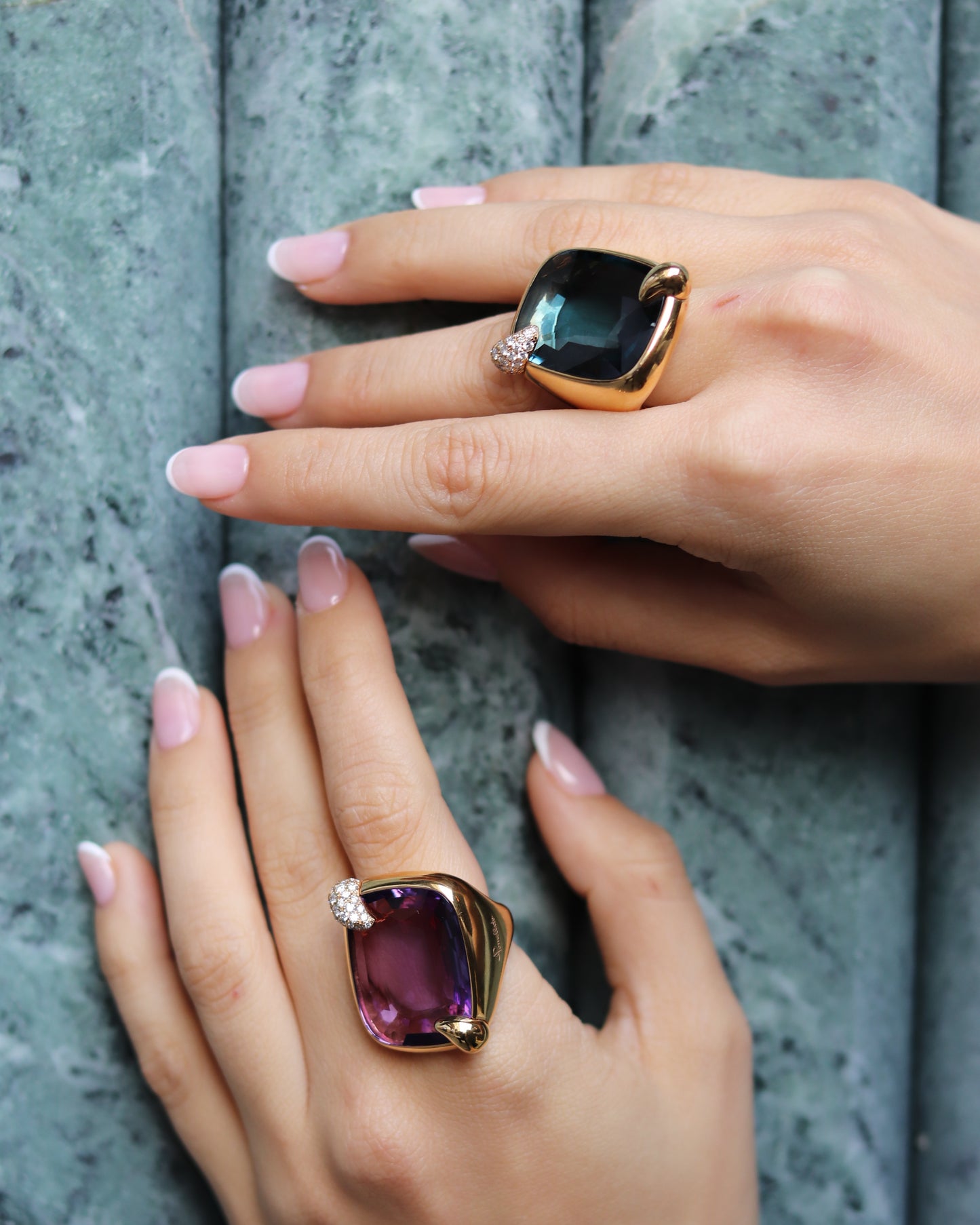 POMELLATO 'RITRATTO' AMETHYST, DIAMOND & GOLD COCKTAIL RING, 2017