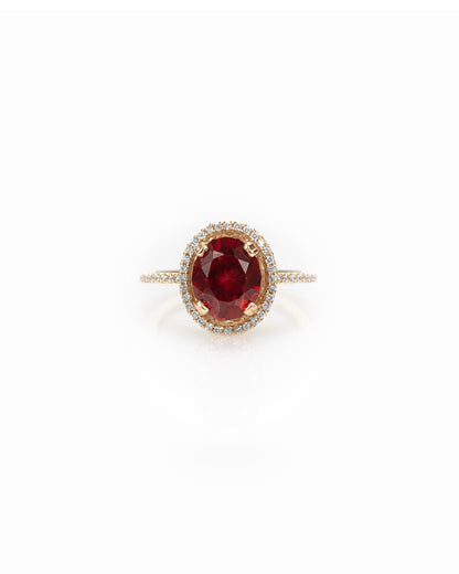 TRIO OF COLOURED GEMSTONES, DIAMONDS & YELLOW GOLD RINGS