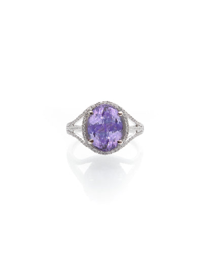 TRIO OF COLOURED GEMSTONES, DIAMONDS & YELLOW GOLD RINGS