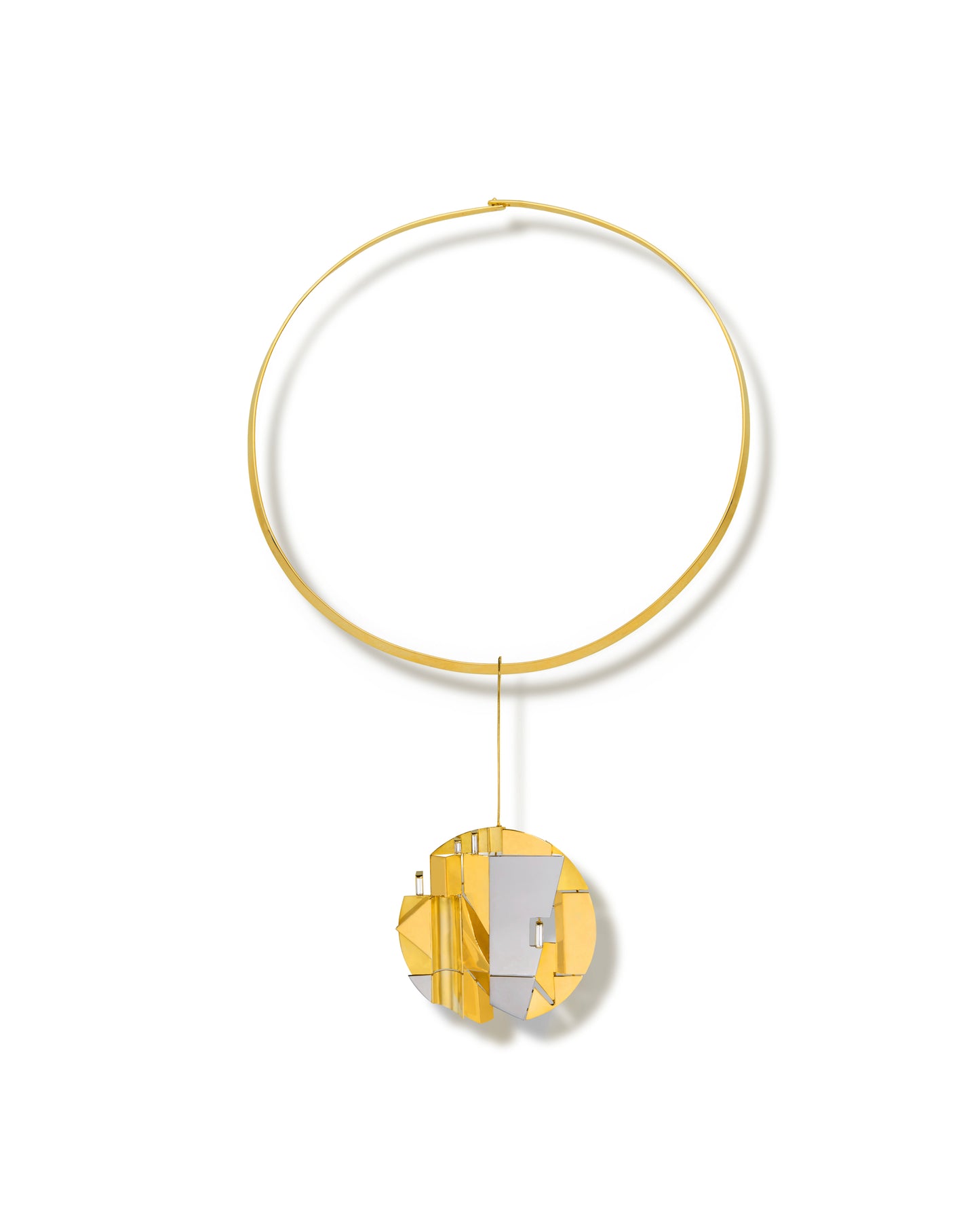 CARTIER YELLOW, WHITE GOLD & DIAMOND CONVERTIBLE CHOKER, PENDANT & BROOCH, 1970s