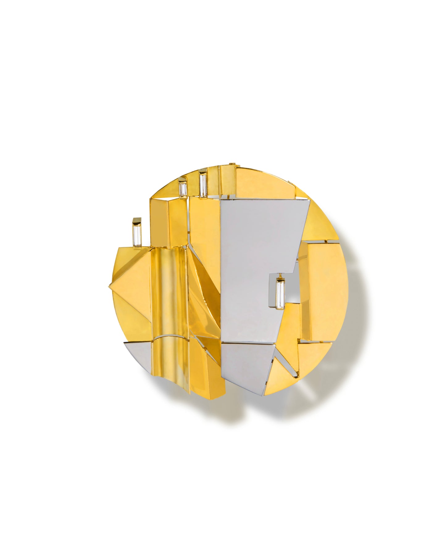 CARTIER YELLOW, WHITE GOLD & DIAMOND CONVERTIBLE CHOKER, PENDANT & BROOCH, 1970s