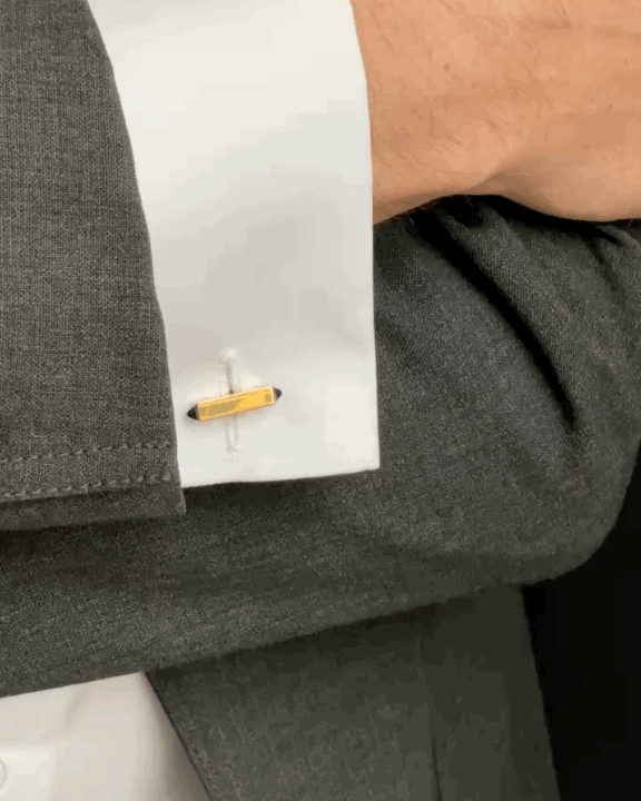 CARTIER ART DÉCO SAPPHIRE & GOLD CUFFLINKS