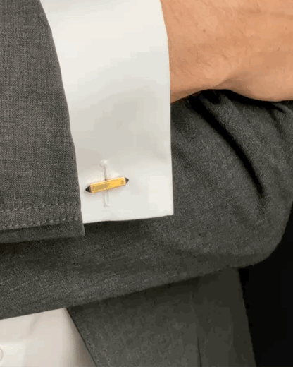 CARTIER ART DÉCO SAPPHIRE & GOLD CUFFLINKS