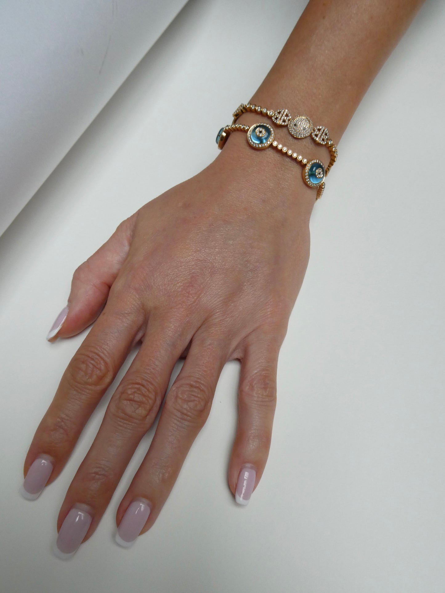 LORRAINE SCHWARTZ 'BE HAPPY' ROSE GOLD & DIAMOND BRACELET, 21st CENTURY