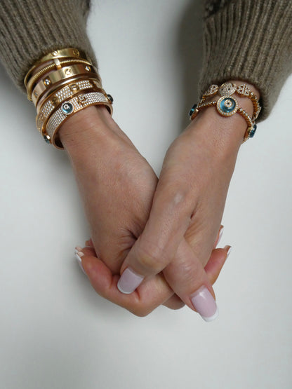 LORRAINE SCHWARTZ 'AGAINST EVIL EYE' TOPAZ, DIAMONDS & ROSE GOLD CUFF, 2020