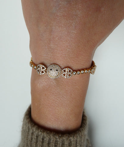 LORRAINE SCHWARTZ 'BE HAPPY' ROSE GOLD & DIAMOND BRACELET, 21st CENTURY