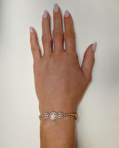 LORRAINE SCHWARTZ 'BE HAPPY' ROSE GOLD & DIAMOND BRACELET, 21st CENTURY