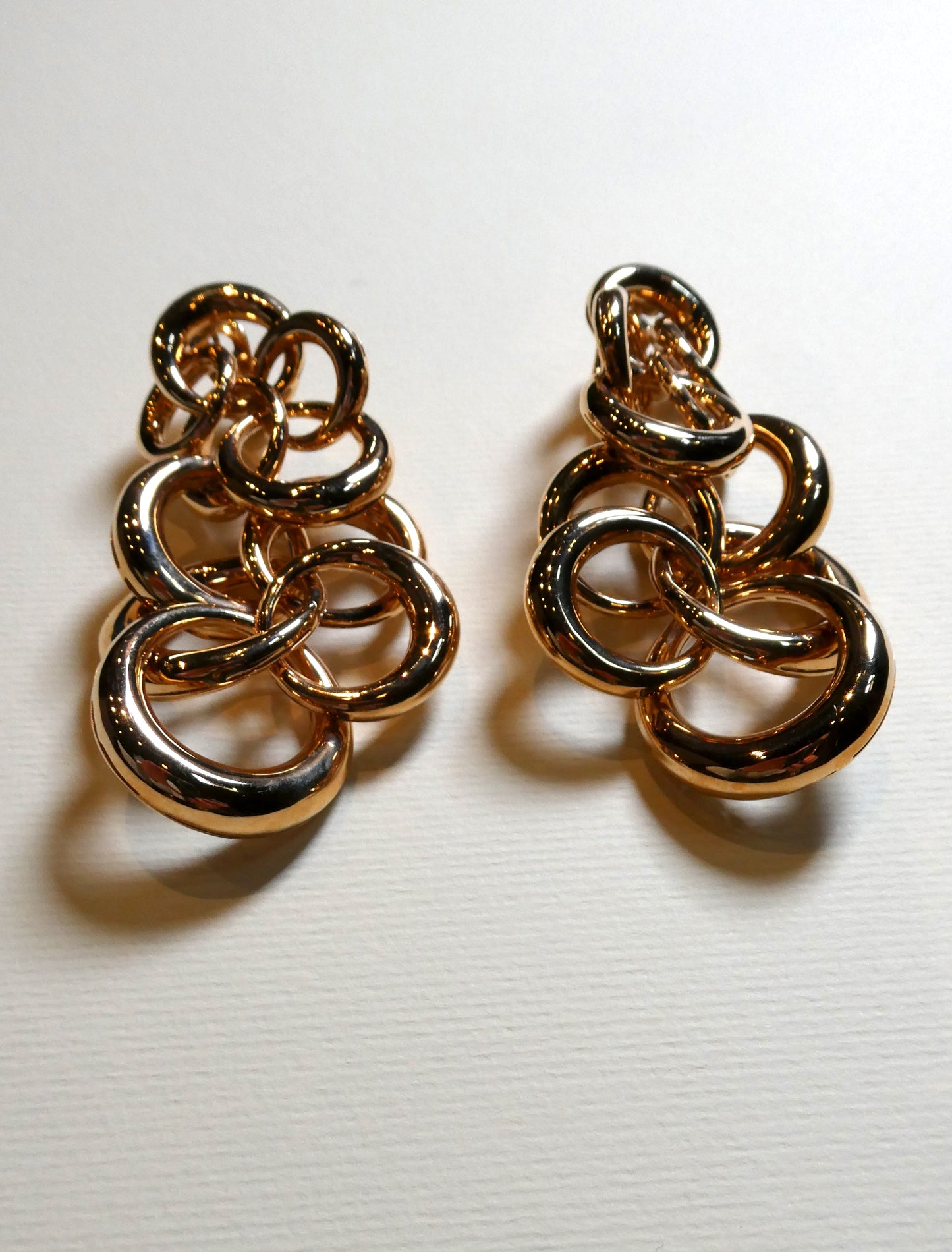 DE GRISOGONO 'ANELLI' ROSE GOLD EARRINGS, 2010s