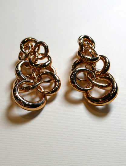 DE GRISOGONO 'ANELLI' ROSE GOLD EARRINGS, 2010s