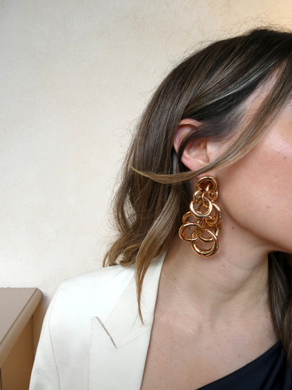 DE GRISOGONO 'ANELLI' ROSE GOLD EARRINGS, 2010s