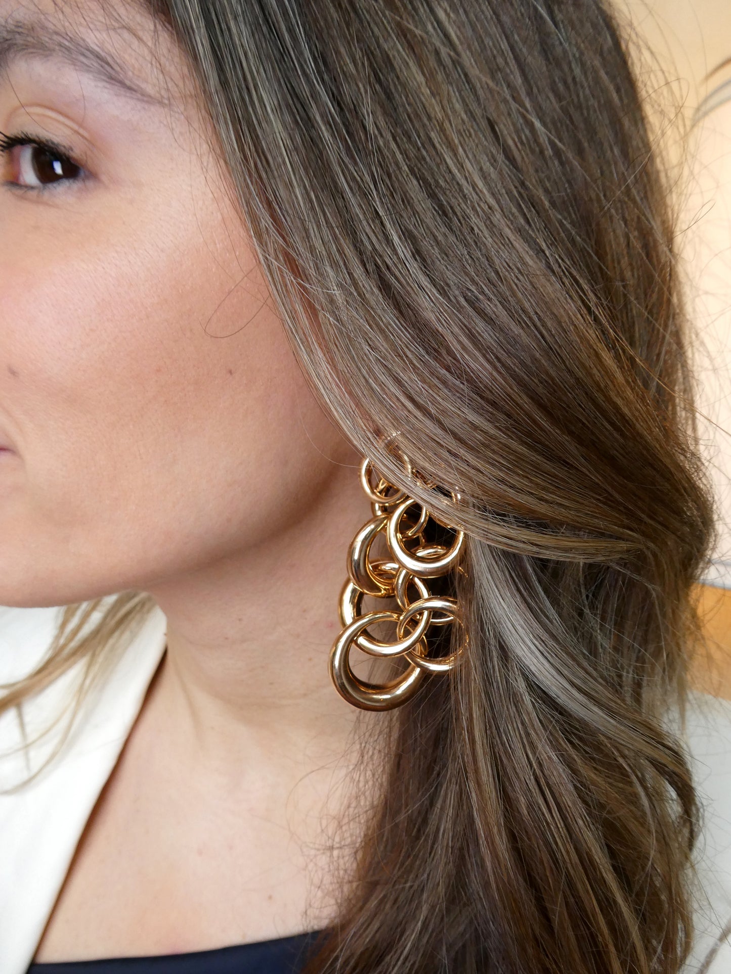 DE GRISOGONO 'ANELLI' ROSE GOLD EARRINGS, 2010s