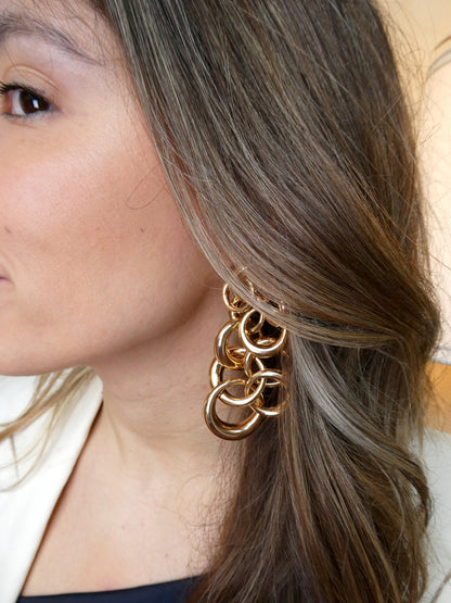 DE GRISOGONO 'ANELLI' ROSE GOLD EARRINGS, 2010s