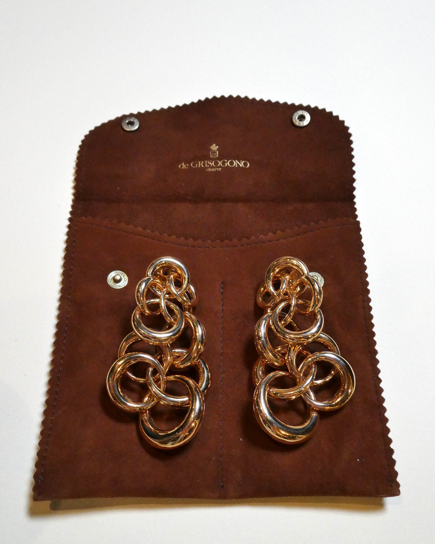 DE GRISOGONO 'ANELLI' ROSE GOLD EARRINGS, 2010s