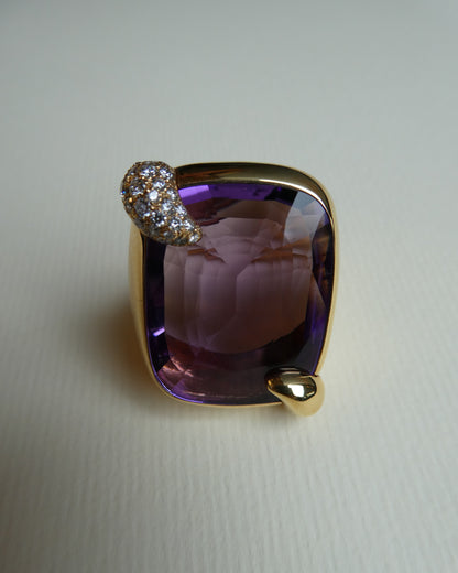 POMELLATO 'RITRATTO' AMETHYST, DIAMOND & GOLD COCKTAIL RING, 2017