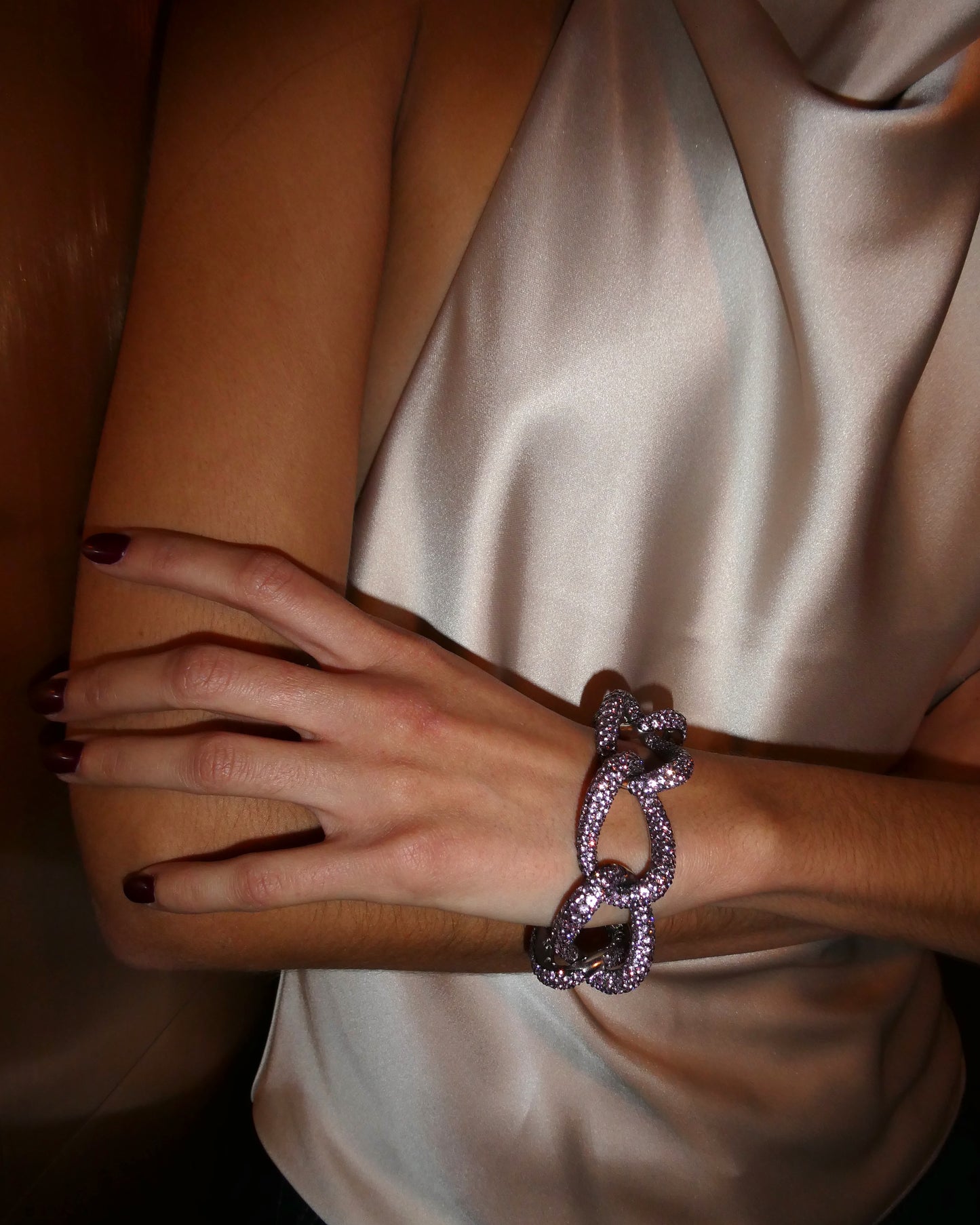 CACCIARI SALVATI PINK SAPPHIRE & GOLD BRACELET, 2000s