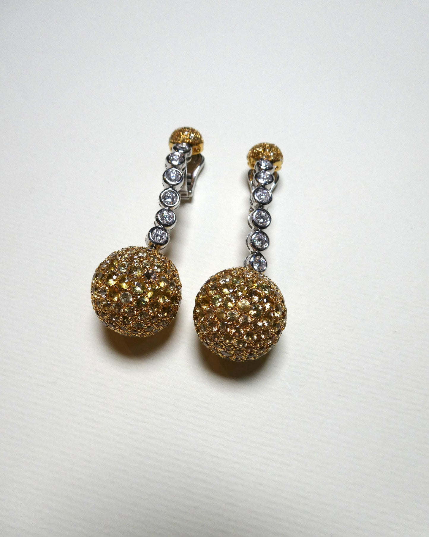 JEWELS BY VIGGI YELLOW SAPPHIRE & DIAMOND DROP EARRINGS, 2018