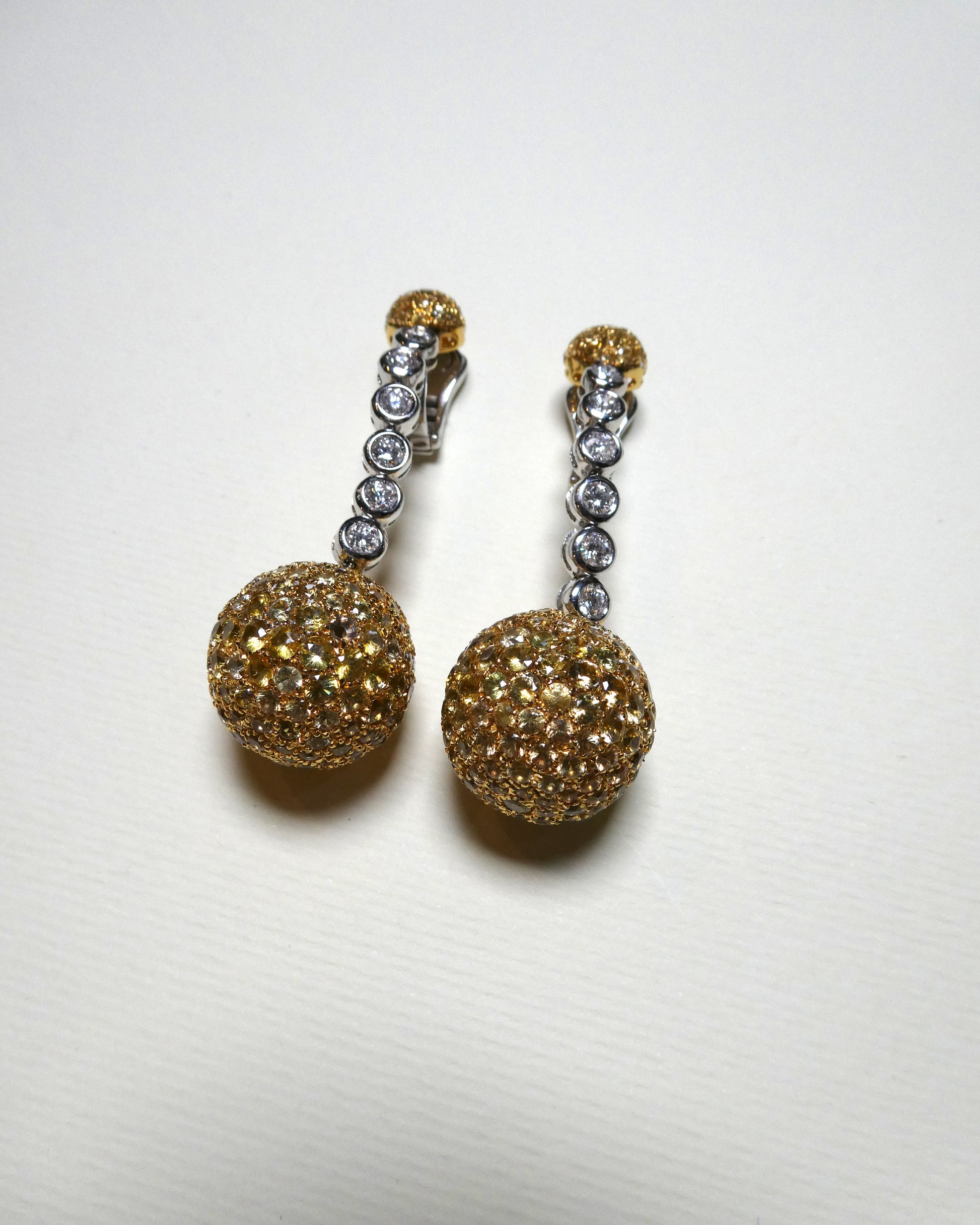 JEWELS BY VIGGI YELLOW SAPPHIRE & DIAMOND DROP EARRINGS, 2018