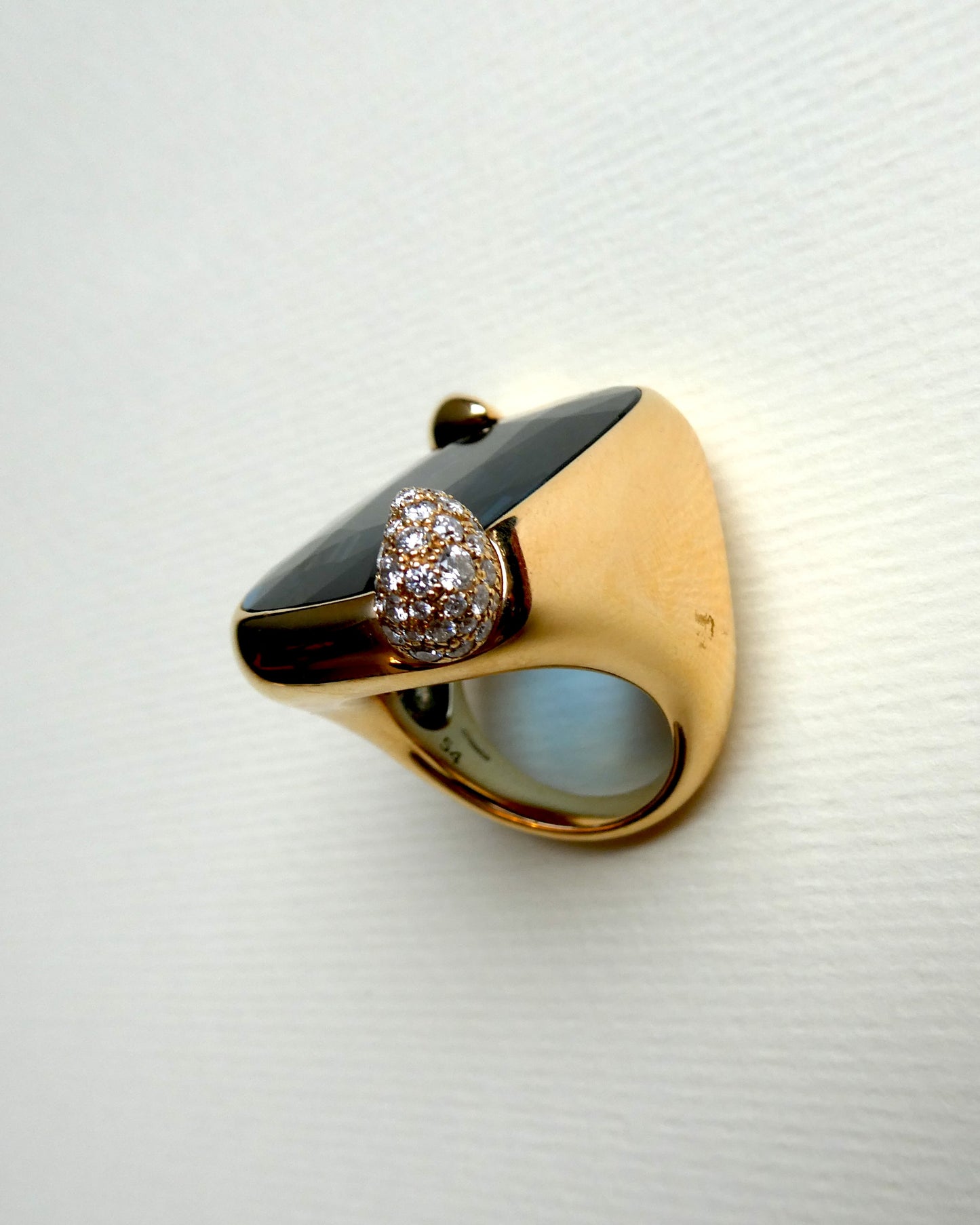 POMELLATO 'RITRATTO' BLUE TOPAZ, DIAMOND & GOLD COCKTAIL RING, 2017