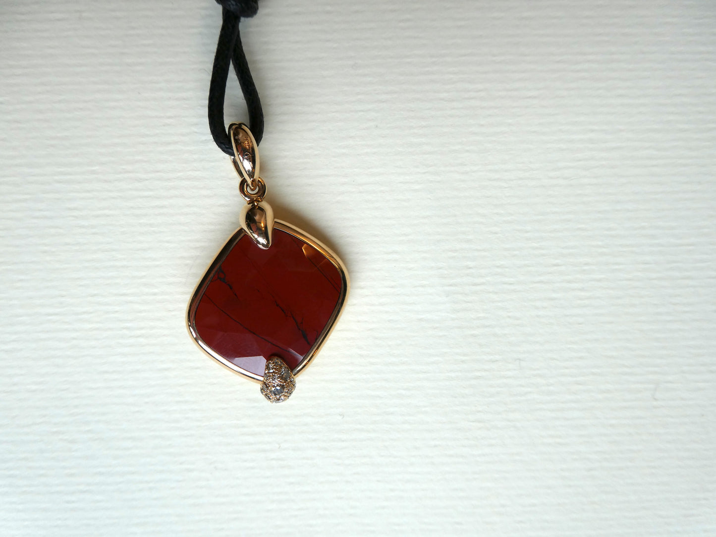 POMELLATO 'RITRATTO' RED JASPER, DIAMOND & ROSE GOLD PENDANT, 2017
