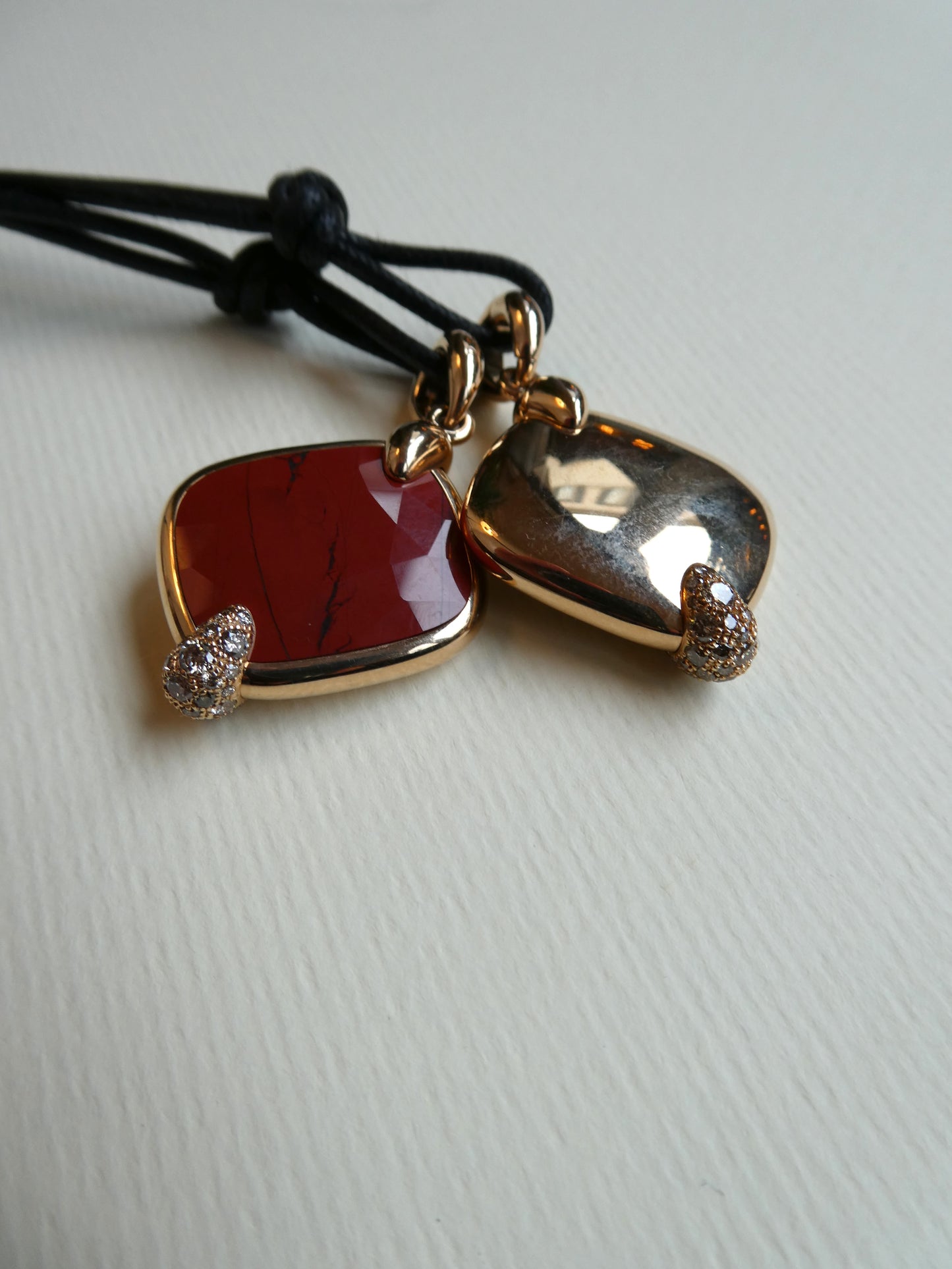 POMELLATO 'RITRATTO' RED JASPER, DIAMOND & ROSE GOLD PENDANT, 2017