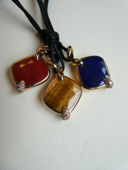 POMELLATO 'RITRATTO' RED JASPER, DIAMOND & ROSE GOLD PENDANT, 2017