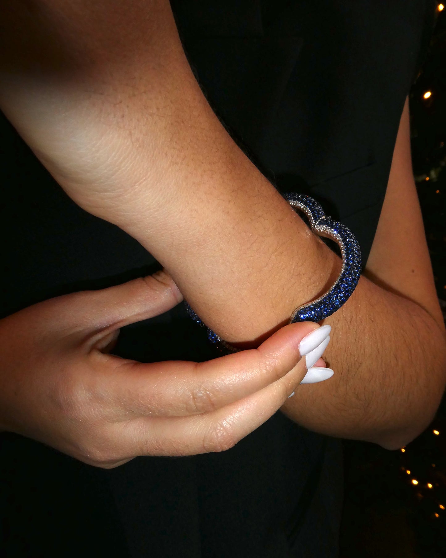 CACCIARI SALVATI SAPPHIRE, DIAMOND & YELLOW GOLD BRACELET, 1990s