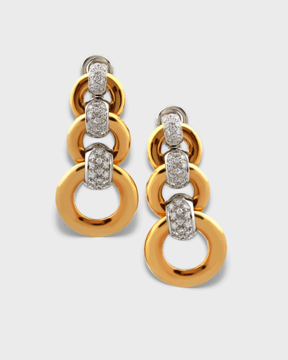 WEINGRILL DIAMOND & GOLD NECKLACE & EARRINGS, 20th CENTURY