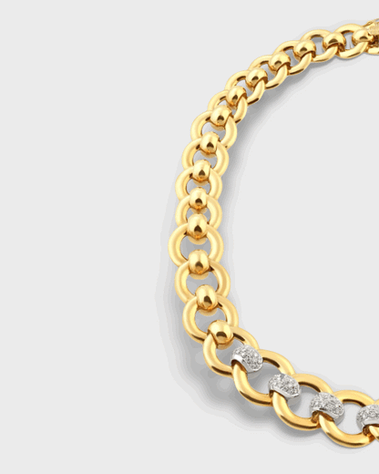WEINGRILL DIAMOND & GOLD NECKLACE & EARRINGS, 20th CENTURY