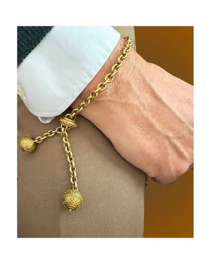 ROSE GOLD OTTOMAN CHARM BRACELET, 1900s