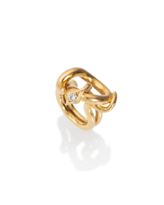 CARTIER DIAMOND & GOLD SNAKE RING, 1970s