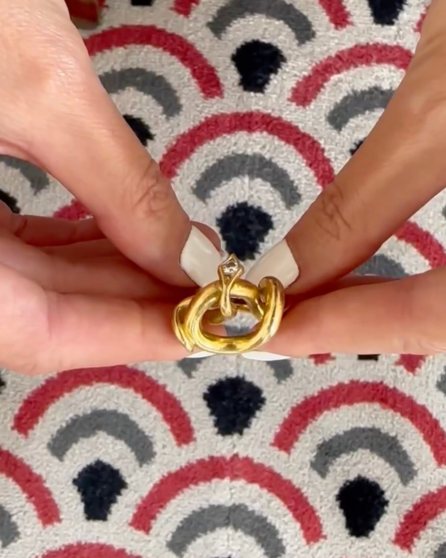 CARTIER DIAMOND & GOLD SNAKE RING, 1970s