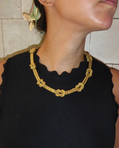 BUCCELLATI YELLOW GOLD TWO-LENGTH NECKLACE, 20th CENTURY
