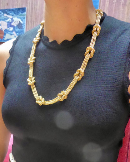 BUCCELLATI YELLOW GOLD TWO-LENGTH NECKLACE, 20th CENTURY