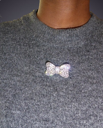 DIAMOND BOW BROOCH, 1930s